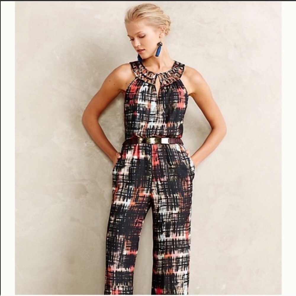 Anthropologie multicolor jumpsuit. Size XS.